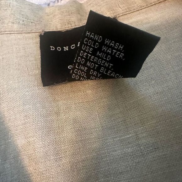 Neutral animal print linen jacket by Don Caster- size S - Picture 5 of 7